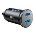 Miniatyrbild 1 av 11: Joyroom Mini Metall Billaddare 30W 2x USB-C - Svart