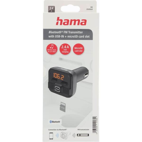 Hama FM-sändare Bluetooth - Svart