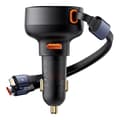 Miniatyrbild 4 av 11: Baseus Enjoyment USB-A Billaddare med USB-C/Lightning 60W Kabel - Svart