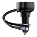 Miniatyrbild 7 av 11: Baseus Enjoyment USB-A Billaddare med USB-C/Lightning 60W Kabel - Svart