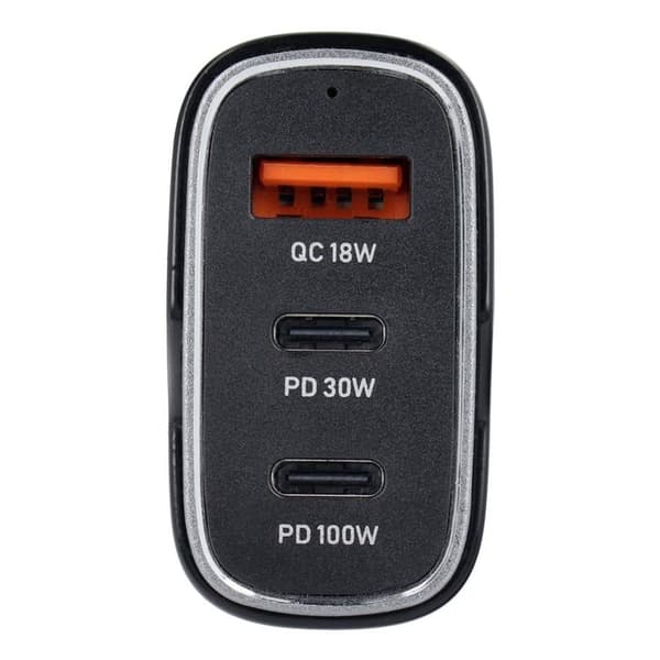 Billaddare USB-C USB QC/2x USB-C - Svart