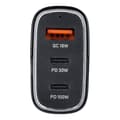 Miniatyrbild 2 av 4: Billaddare USB-C USB QC/2x USB-C - Svart