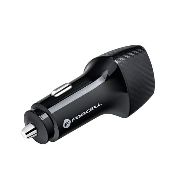 Forcell Billaddare USB-C Med Kabel Lightning - Svart