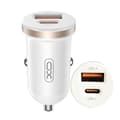 Miniatyrbillede 1 af 2: 30W USB-C PD / USB QC3.0 Billaddare För iPhone, Samsung Vit