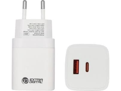 Extra Digital Kroviklis GaN USB Type-C, USB Type-A: 45W, PPS