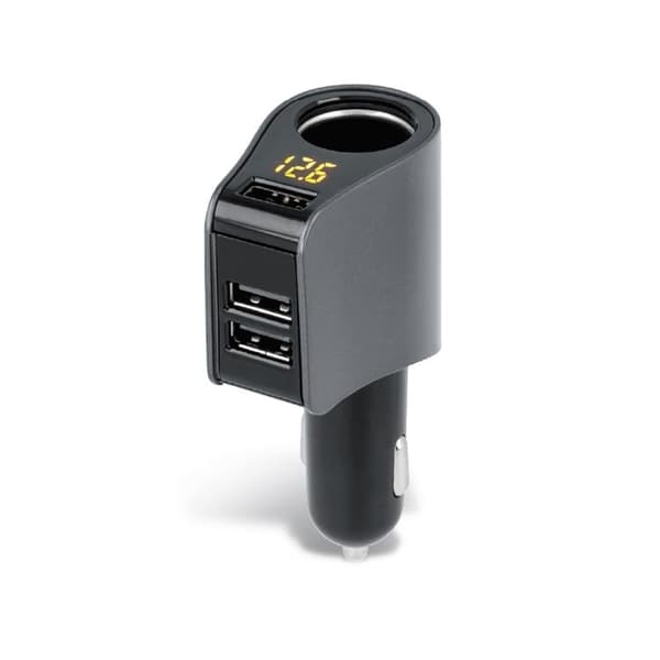 Forever Billaddare 3x USB CSS-04 - Svart