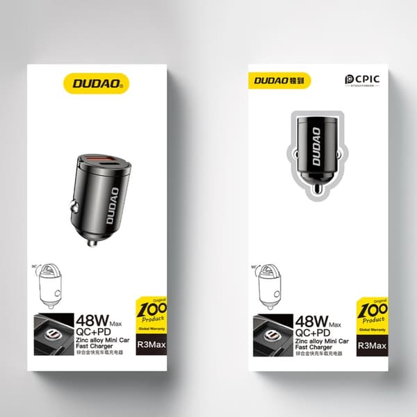 Dudao R3MAX Car Charger 48Watt 1xUSB-A + 1xUSB-C