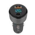 Miniatyrbild 6 av 6: Bil-laddare med LED-display 2x (USB-A USB- C)
