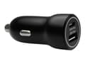 Miniatyrbilde 1 av 5: dbramante1928 re-charge - Bilstrømadapter - 30 watt - 2 utgangskontakter (24 pin USB-C, USB) - svart