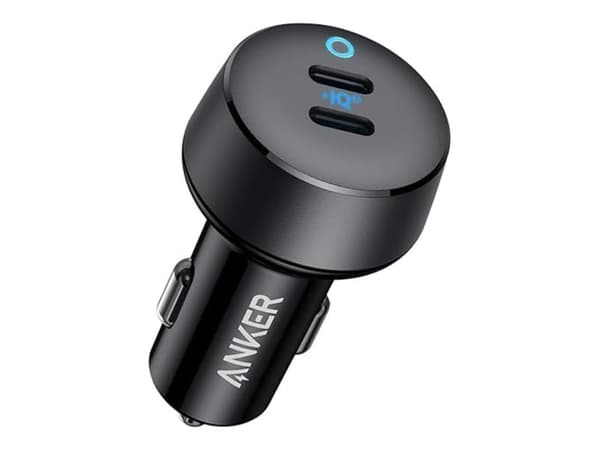 Anker Nano - Strömadapter för bil - 167.5 Watt - Ultra Fast Charge - 3 utdatakontakter (2 x USB-C, USB) - med USB-C-kabel (1m)