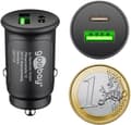 Miniatyrbild 5 av 8: Goobay Dual USB snabbladdare för bil Lightning (27 W) laddningsadapter för bil med 1x USB-C™ och 1x USB-A, USB-C™ Lightning-kabel, 1 m, svart