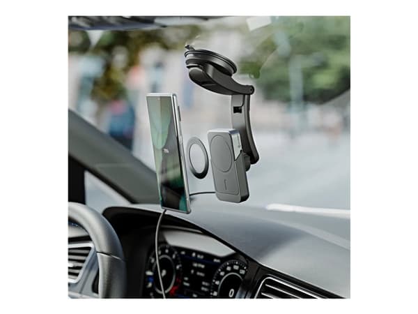 ALOGIC Matrix - Langaton autolaturiteline - yleiskäyttöinen, magneettinen, ilmapurkaus ja kojelautakiinnike + auton virtalähde - 15 wattia