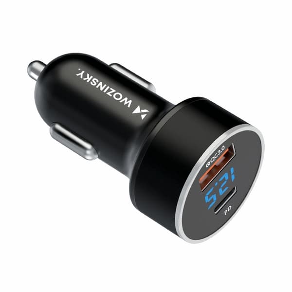 Wozinsky Billaddare USB-C USB-A 36W - Svart