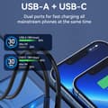 Miniatyrbild 7 av 11: Wozinsky Billaddare USB-C USB-A 36W - Svart