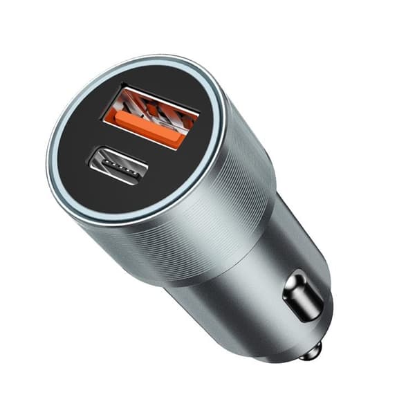BWOO Snabb Billaddare 38W QC 18W + PD 20W - Grå