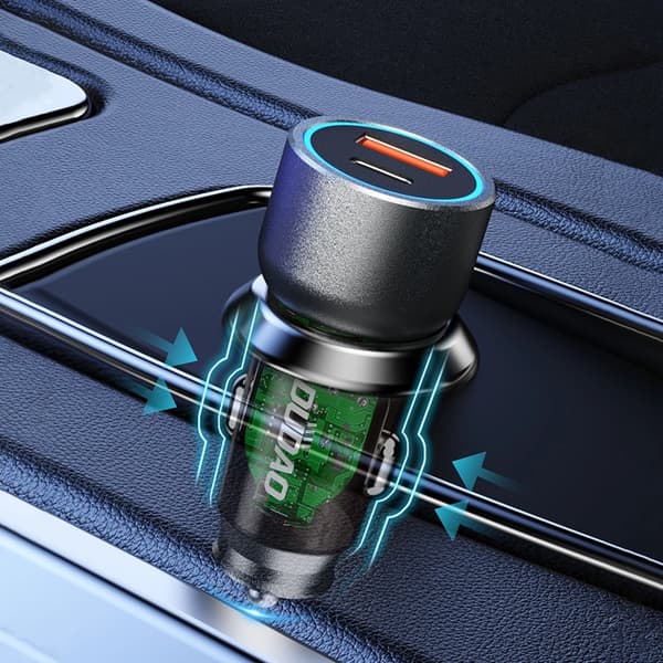 Dudao Billaddare 30W USB-C USB-A - Grå