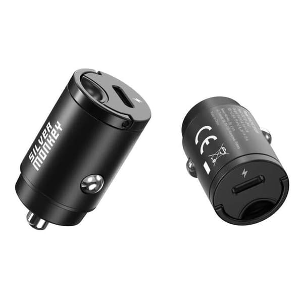 Silver Monkey Billaddare PD-CPCT30-SM 30W 1x USB-C PD - Svart