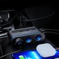 Miniatyrbild 3 av 10: Choetech Billaddare 2xUSB-C 1xUSB-A 3xcigarette lighter - Svart
