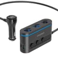 Miniatyrbild 2 av 10: Choetech Billaddare 2xUSB-C 1xUSB-A 3xcigarette lighter - Svart