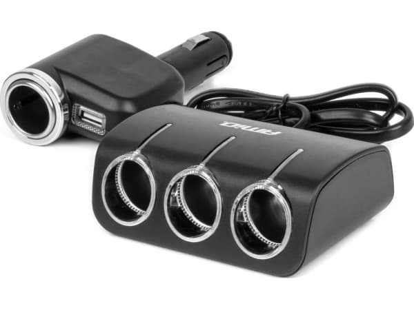 Savukkeensytytinpistorasian jakelija laturilla ja hehkulangalla 12v 24v 120w 80cm amio-04360