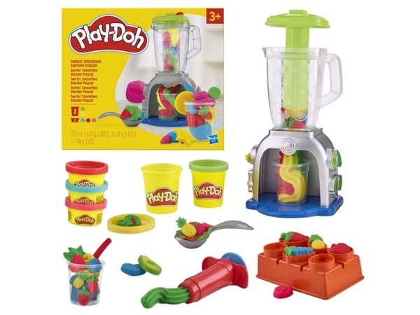 Play-Doh Kitchen Creations Swirlin'' Smoothies Toy Blender Playset, Håndverkssett for barn, 3 år, Ikke giftig, Flerfarget
