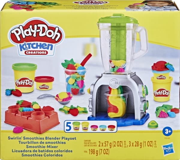Play-Doh Kitchen Creations Swirlin'' Smoothies Toy Blender Playset, Håndverkssett for barn, 3 år, Ikke giftig, Flerfarget