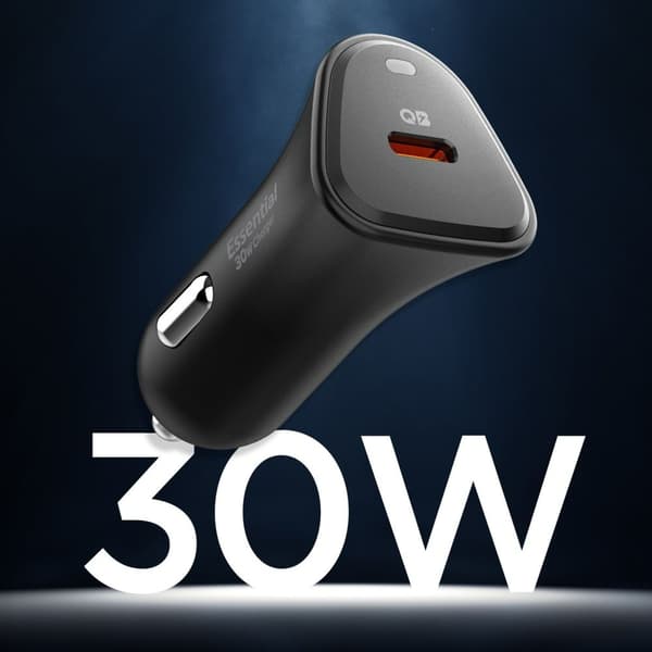 Spigen Billaddare Essential EV301 1-Port 30W - Svart