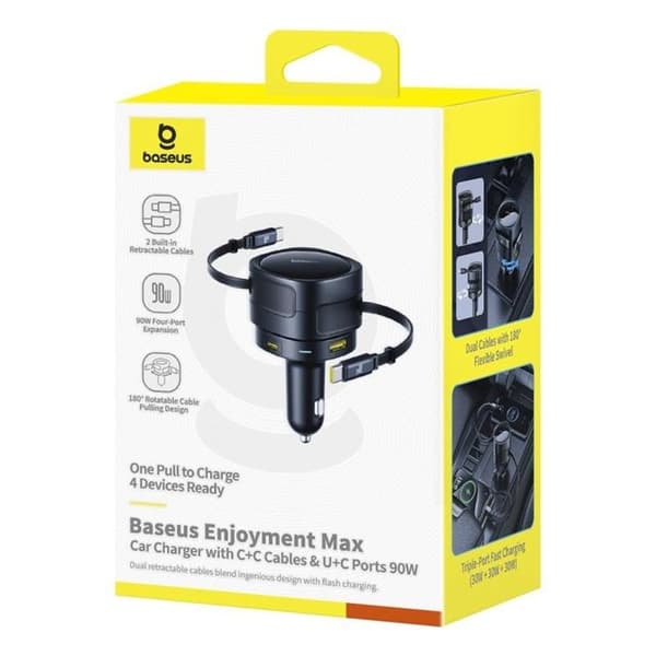 Baseus PD Billaddare 90W 2x USB - Svart