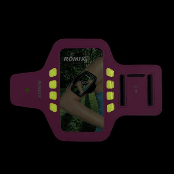 ROMIX Sportarmband till iPhone 6 med LED lampa - SVART