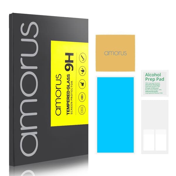 AMORUS Samsung Galaxy S6 Edge Härdat glas - Svart