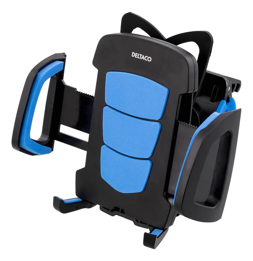 DELTACO bicycle mount for smartphones, max 60-88mm, rotatable, black