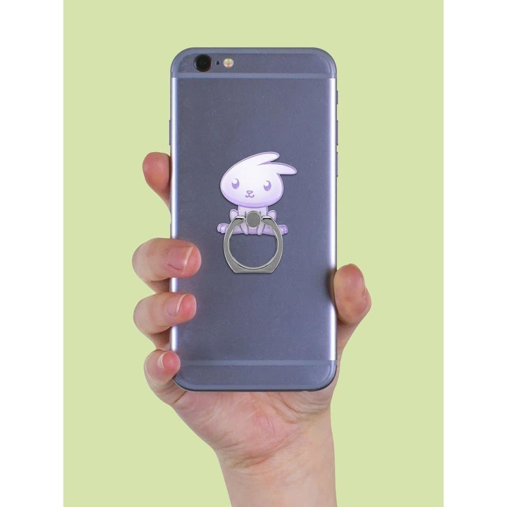 Grindstore Kawaii kanin telefonring och stativ