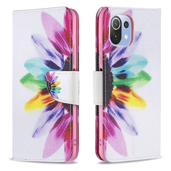 Plånboksfodral Xiaomi Mi 11 Lite - Färgglad Blomma