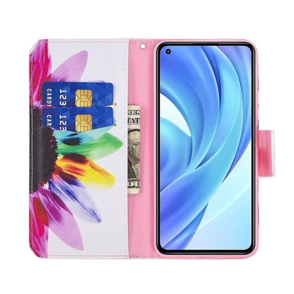 Plånboksfodral Xiaomi Mi 11 Lite - Färgglad Blomma