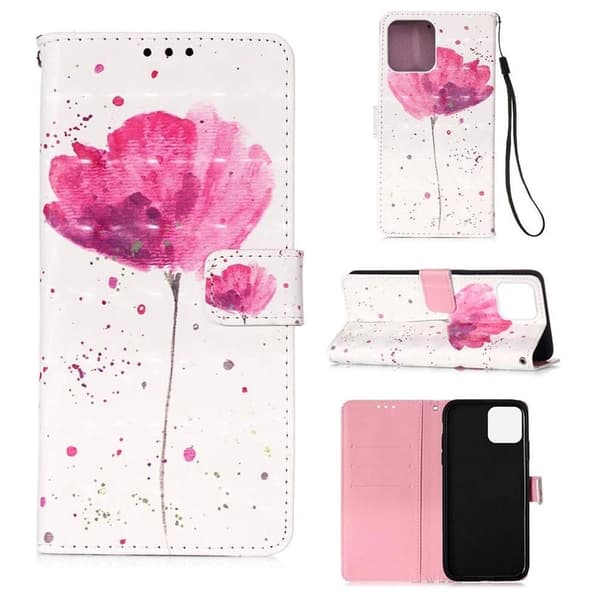 Plånboksfodral Xiaomi Mi 11 Lite - Rosa Blomma