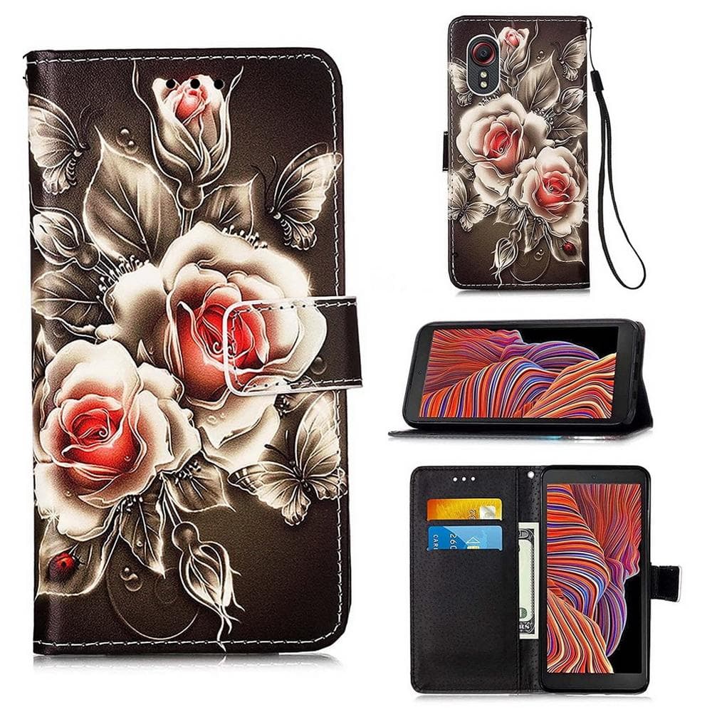 Plånboksfodral Samsung Galaxy XCover 5 - Rosor