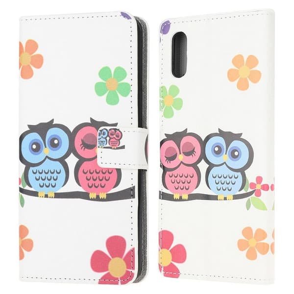 Plånboksfodral Samsung Galaxy XCover 5 - Ugglor & Blommor