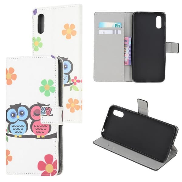 Plånboksfodral Samsung Galaxy XCover 5 - Ugglor & Blommor