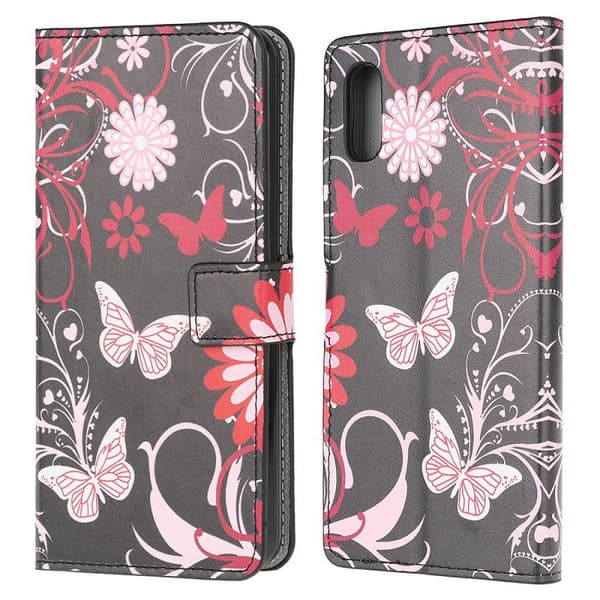 Plånboksfodral Samsung Galaxy XCover 5 - Svart med Fjärilar