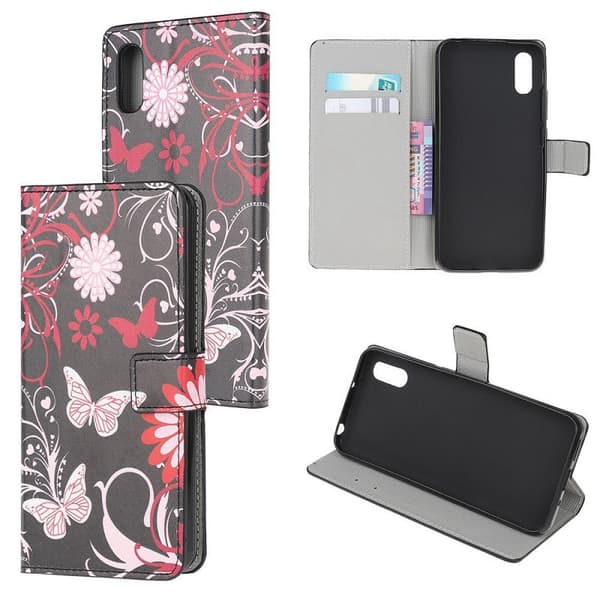 Plånboksfodral Samsung Galaxy XCover 5 - Svart med Fjärilar