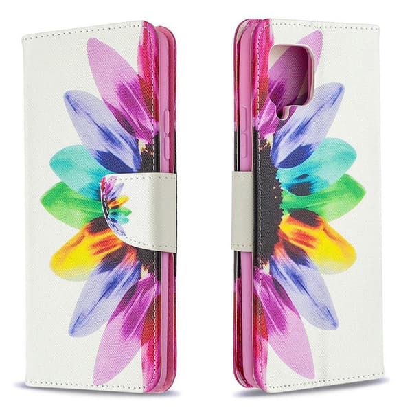 Plånboksfodral Samsung Galaxy A22 (4G) – Färgglad Blomma