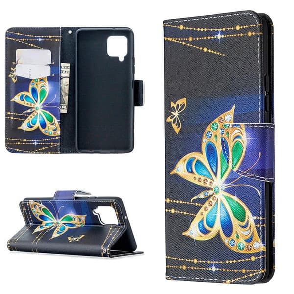 Plånboksfodral Samsung Galaxy A22 (4G) – Guldfjäril