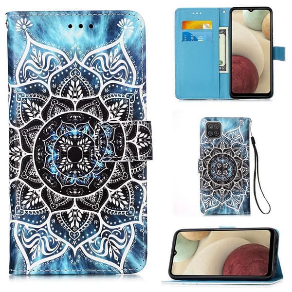 Plånboksfodral Samsung Galaxy A22 (4G) – Blå Mandala