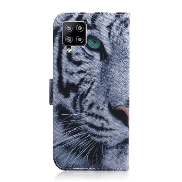 Plånboksfodral Samsung Galaxy A22 (4G) - Vit Tiger