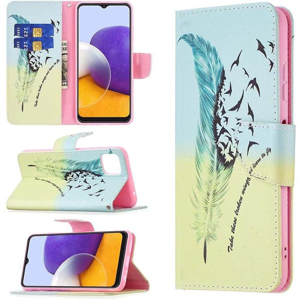 Plånboksfodral Samsung Galaxy A22 5G – Take These Broken Wings