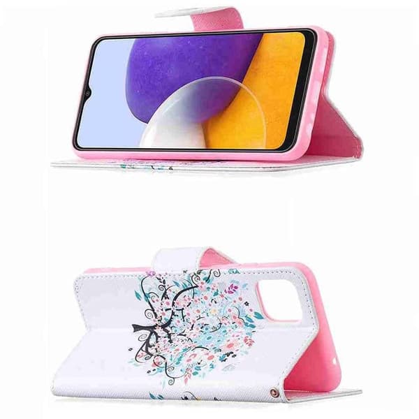 Plånboksfodral Samsung Galaxy A22 5G – Färgglatt Träd