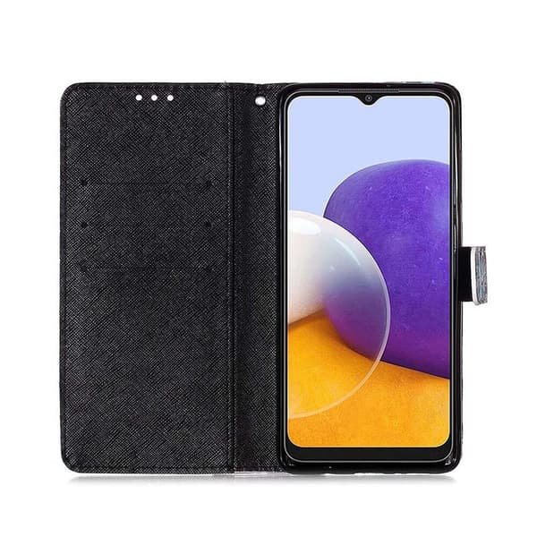 Plånboksfodral Samsung Galaxy A22 5G – Döskalle / Rosor
