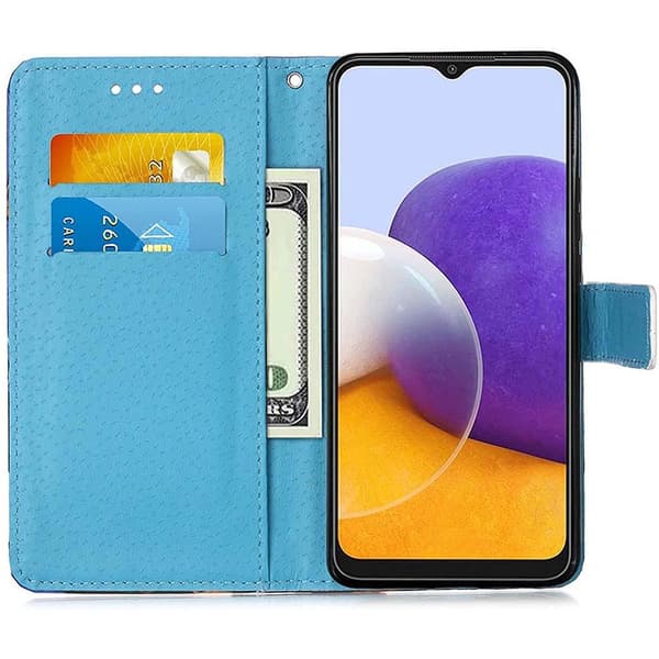 Plånboksfodral Samsung Galaxy A22 5G - Blå Mandala