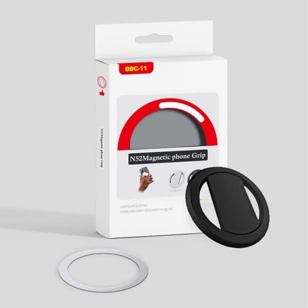 Magneettinen autopuhelimen pidike tarttuva Lazy Grip - Musta