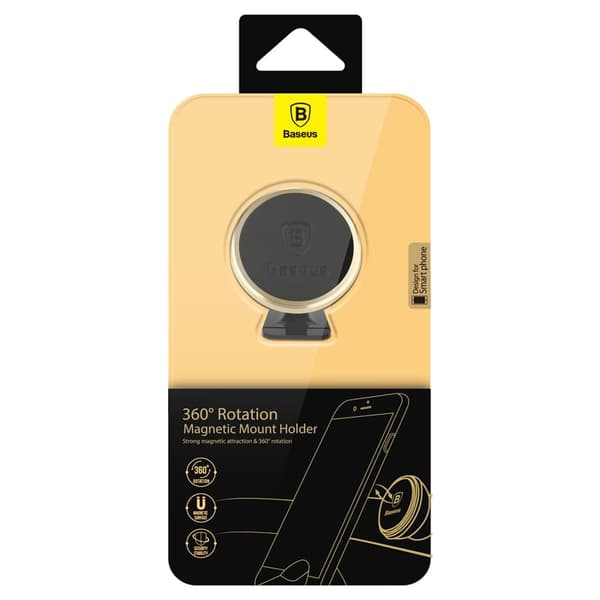 Baseus Small 360 Degree Rotation Magnetic Holder (Paste Type) Luxury Gold